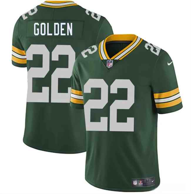 Men's Green Bay Packers #22 Matthew Golden Green 2025 Draft Vapor Untouchable Limited Stitched Football Jersey
